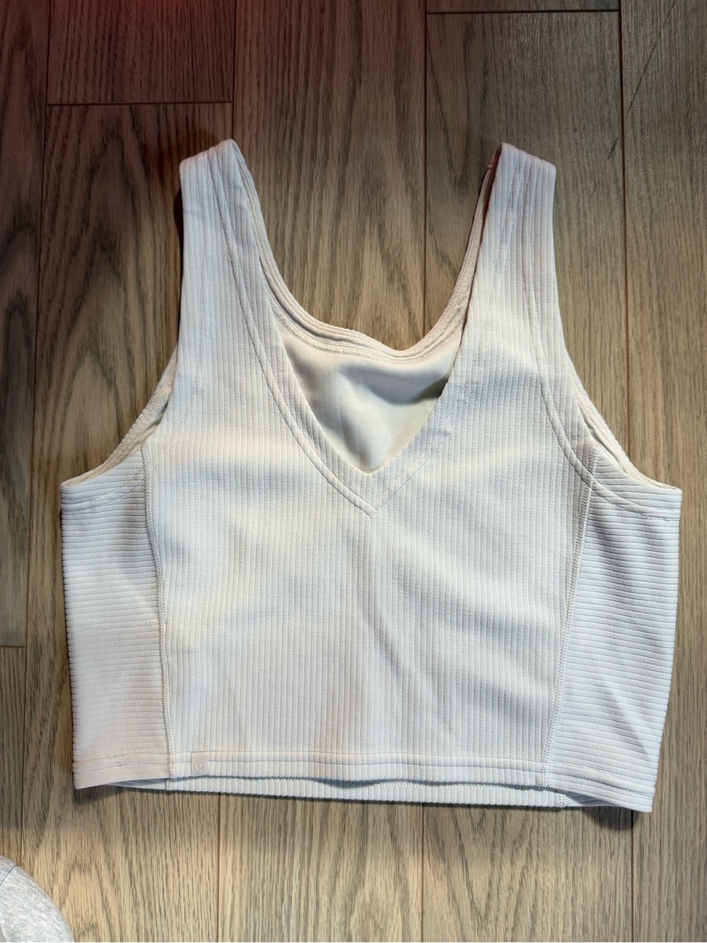 lululemon athletica Ribbed V-Neck Crop Tank - White